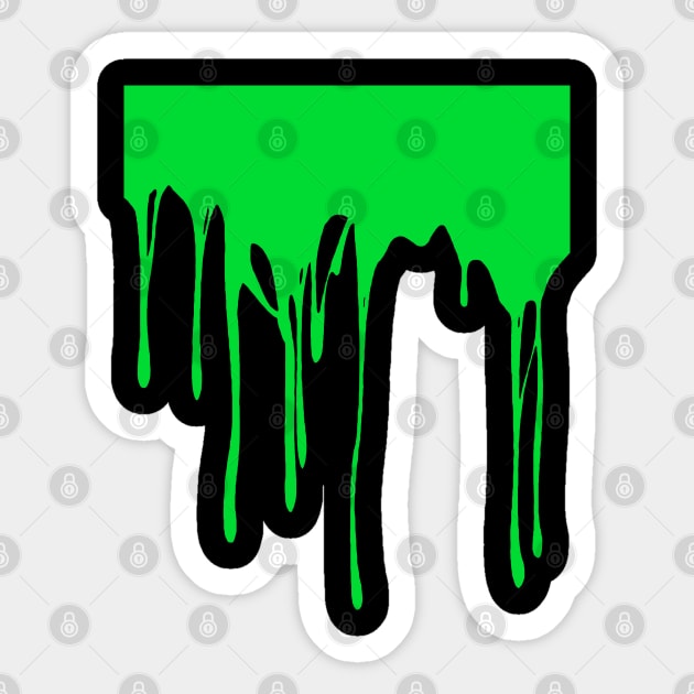 Green Dripping Paint Sticker by CBV